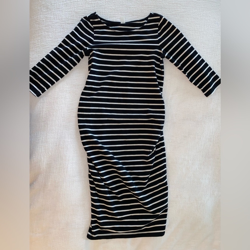 Old Navy Maternity black striped dress